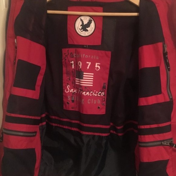 San Francisco Sailing Team Club Jacket Size M Unisex Pockets Lined Full Zip Hood - Picture 5 of 5